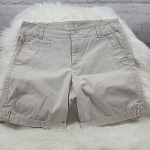 Talbot's Women's Khaki Shorts with Cuff Size 10P, Great Condition